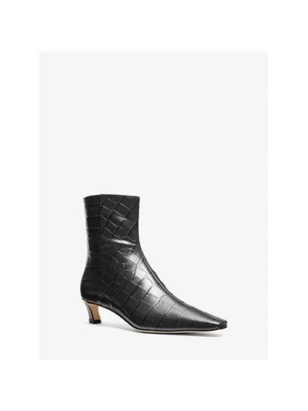 Michael Kors Womens Leather Cosmo Kitten Heel Booties Boots Black Size 7M NWB
